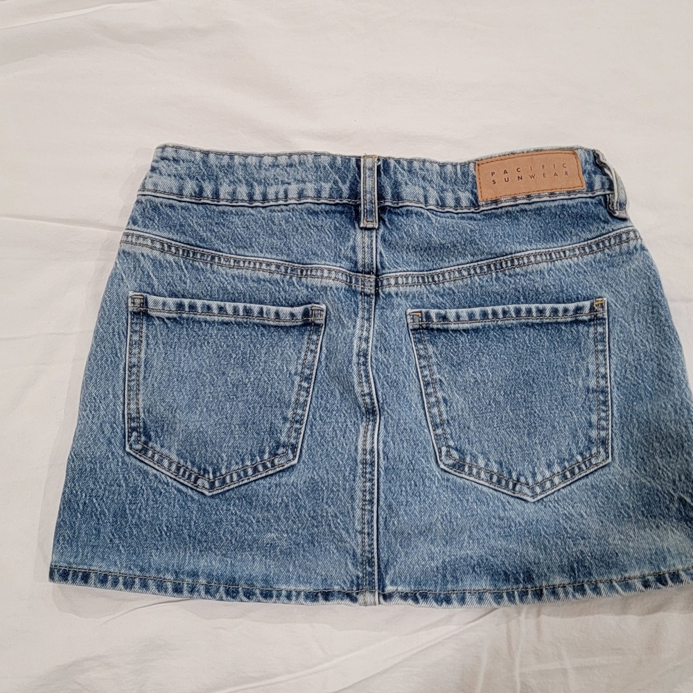 Pacific Sunwear Light Blue Denim Mini Skirt - Picture 3 of 6